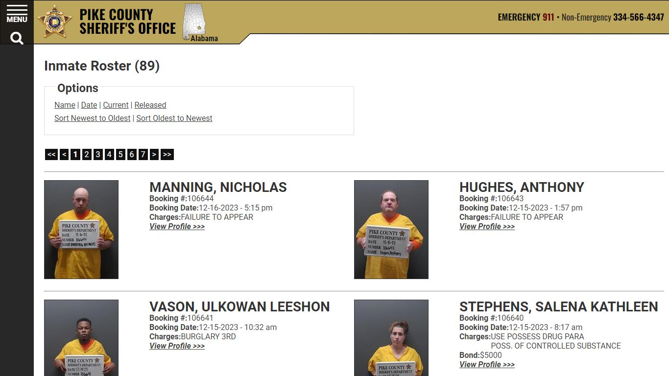 Inmate Roster - Current Inmates Booking Date Descending - Pike County ...